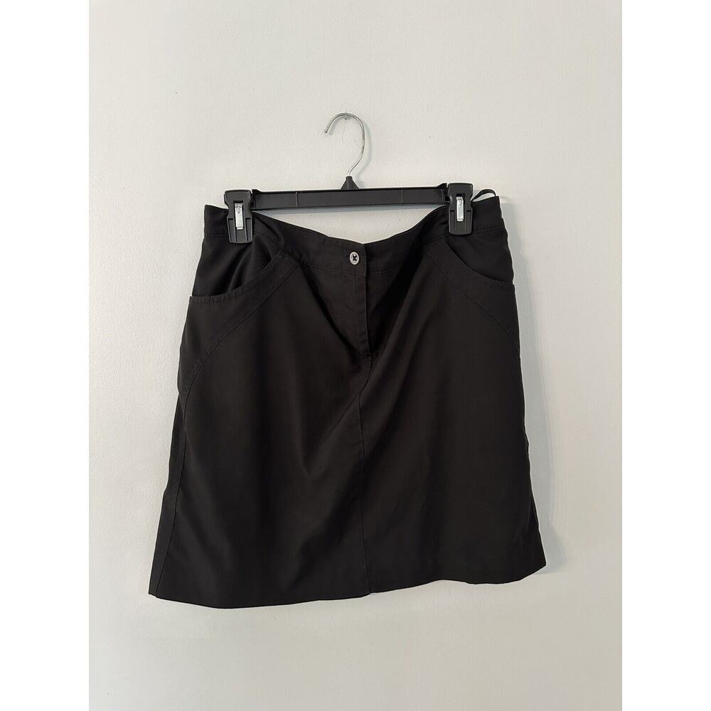 Izod Golf Athletic Mini Skirt Skort Women's Black Size 10 Pockets Stretch Lined